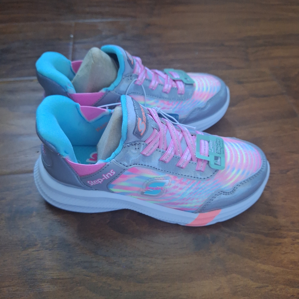 Colorful Kids' Sneakers with Pink and Blue Accents